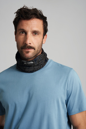 Szal komin BARK zielony/niebieski